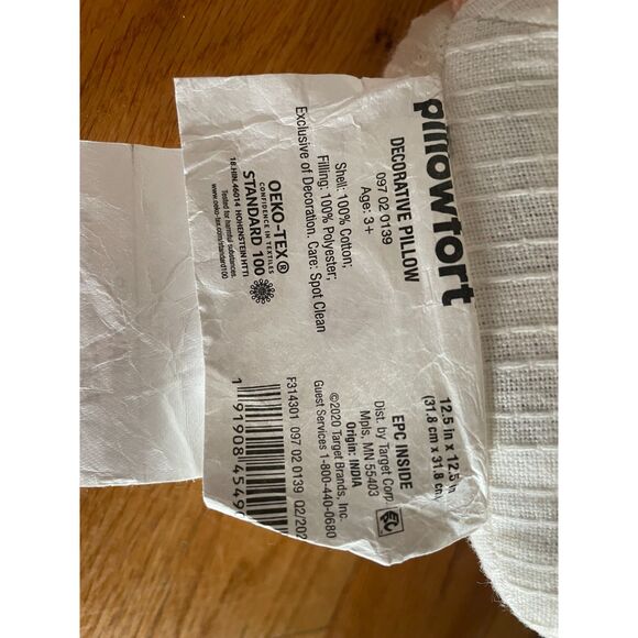 Pillowfort Unicorn Decorative Pillow 12.5” Gold Horn Pastel Nursery Decor - Picture 3 of 4